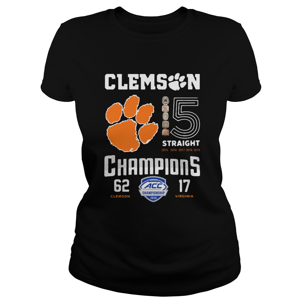 Clemson Tigers football 5 Straight 2019 Champions Classic Ladies