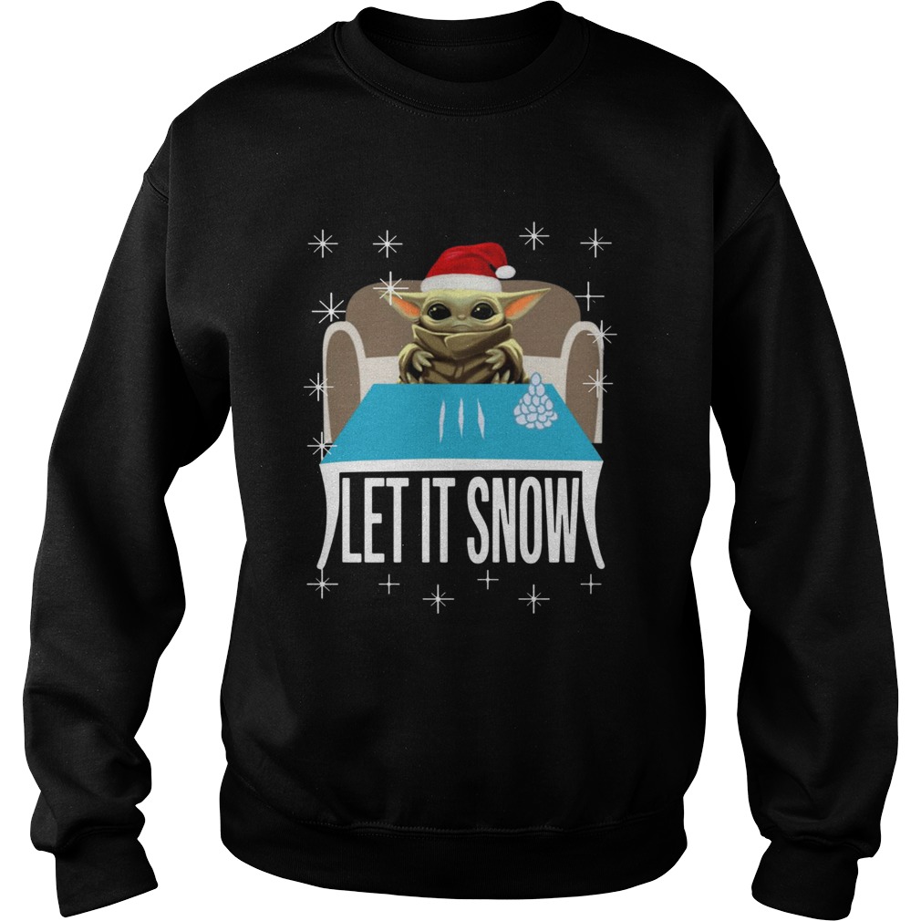 Cocaine Yoda Santa Let It Snow Sweatshirt