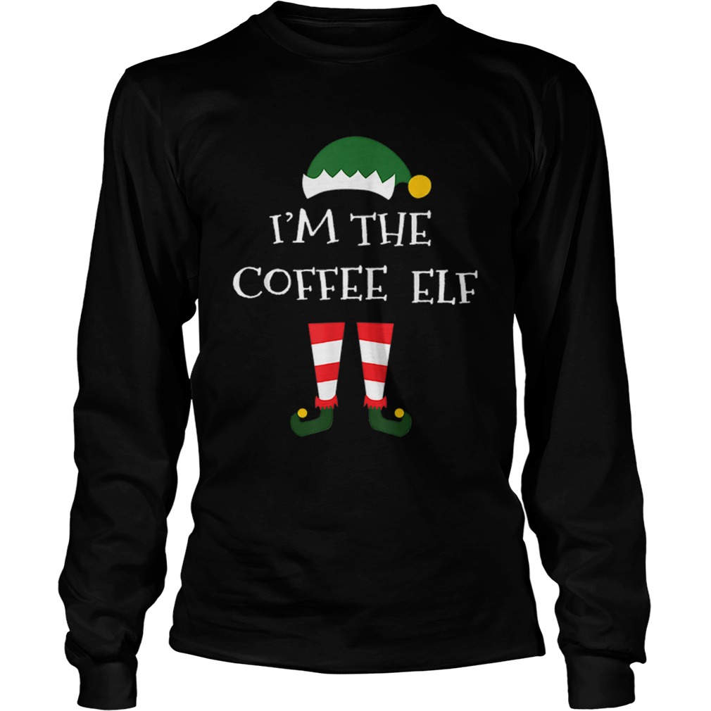 Coffee Elf Gift Funny Matching Family Group Christmas LongSleeve
