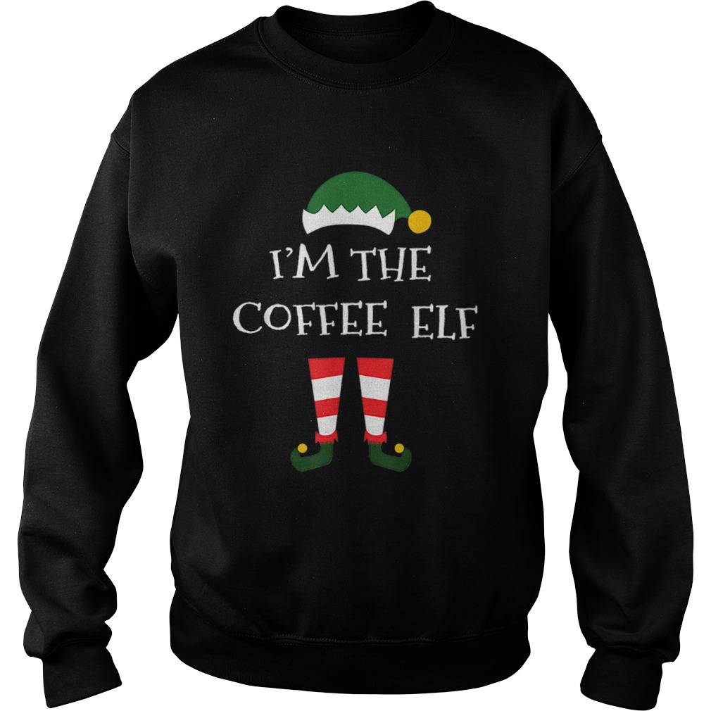 Coffee Elf Gift Funny Matching Family Group Christmas Sweatshirt