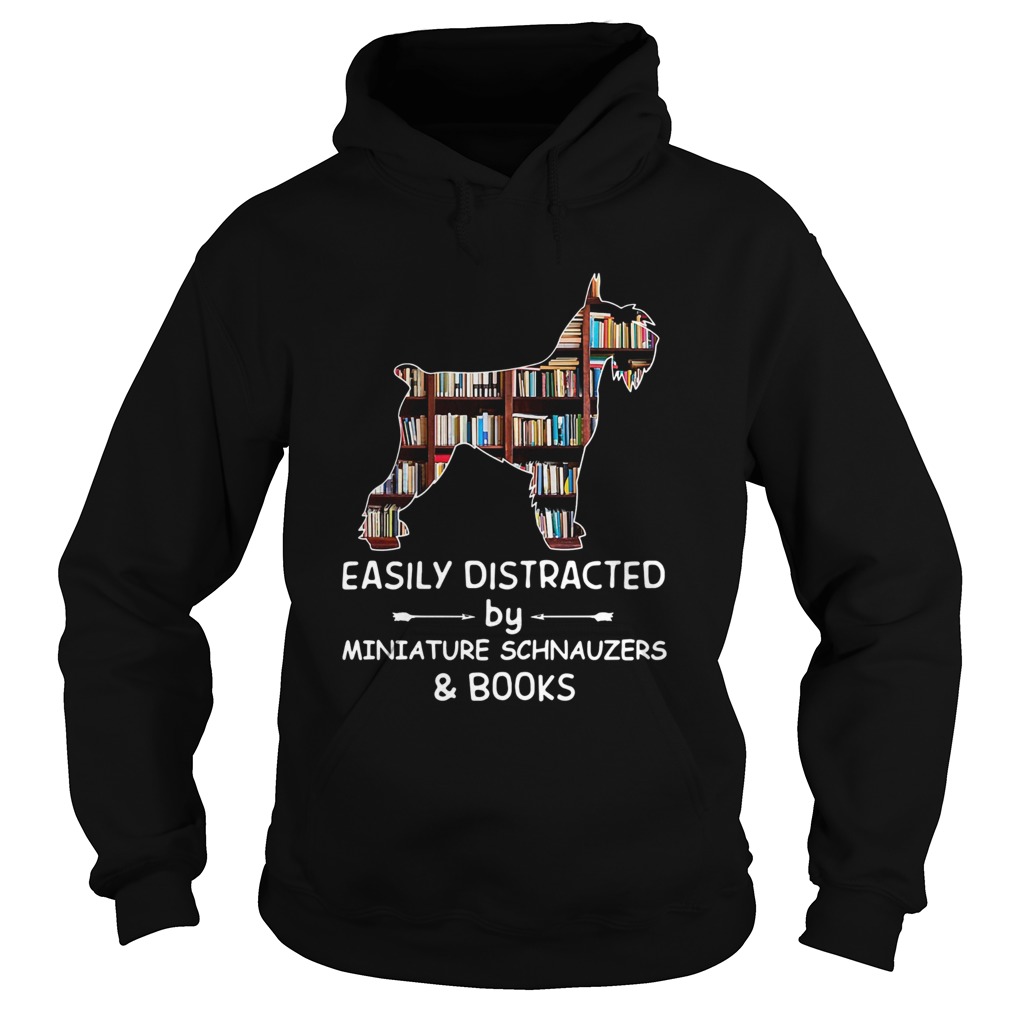 Distracted By Miniature Schnauzers And Books Crewneck Hoodie