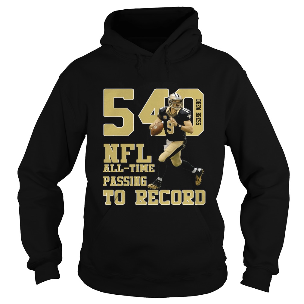 Drew Brees NFL AllTime Passing To Record 540 New Orleans Football Champions Hoodie