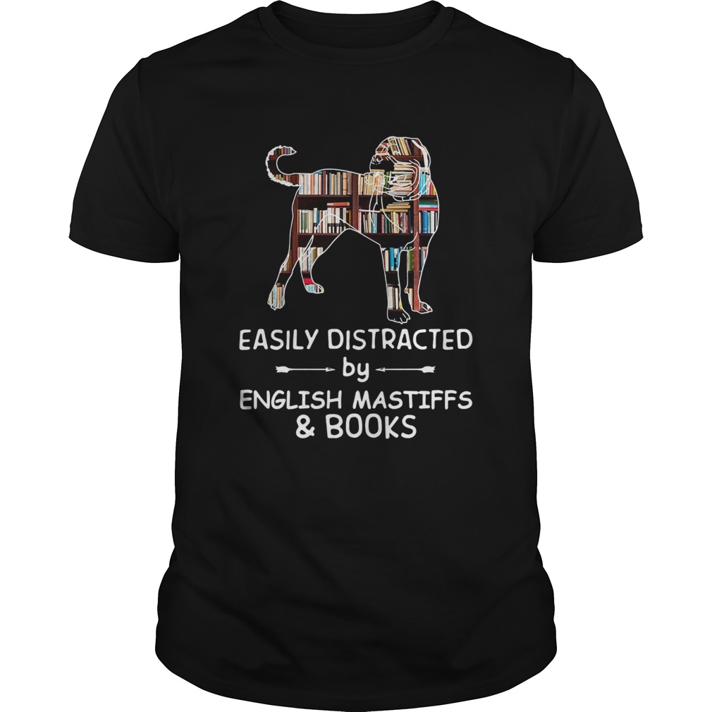 Easily Distracted By English Mastiffs And Books Crewneck shirt
