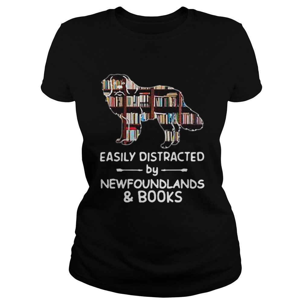 Easily Distracted By Newfoundlands And Books Classic Ladies