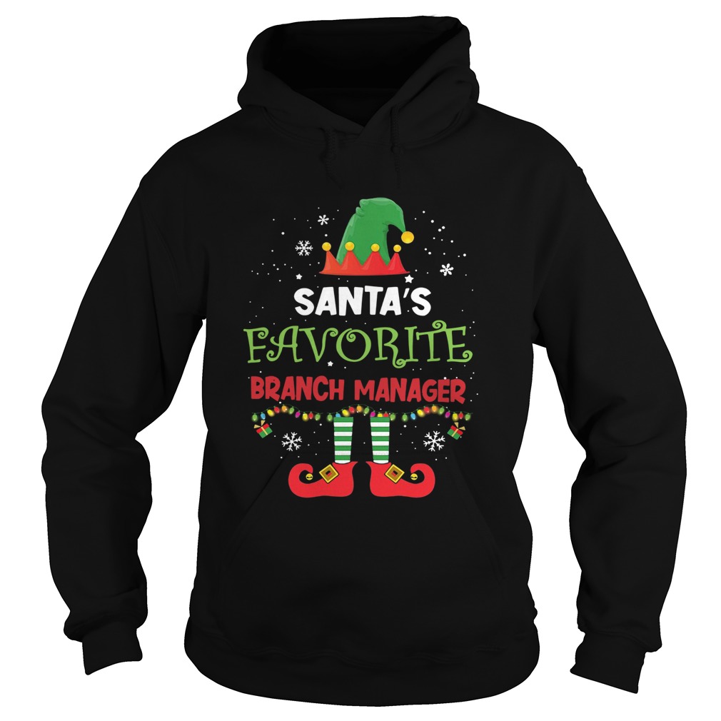 Elf Santas Favorite Branch Manager Girl Hoodie