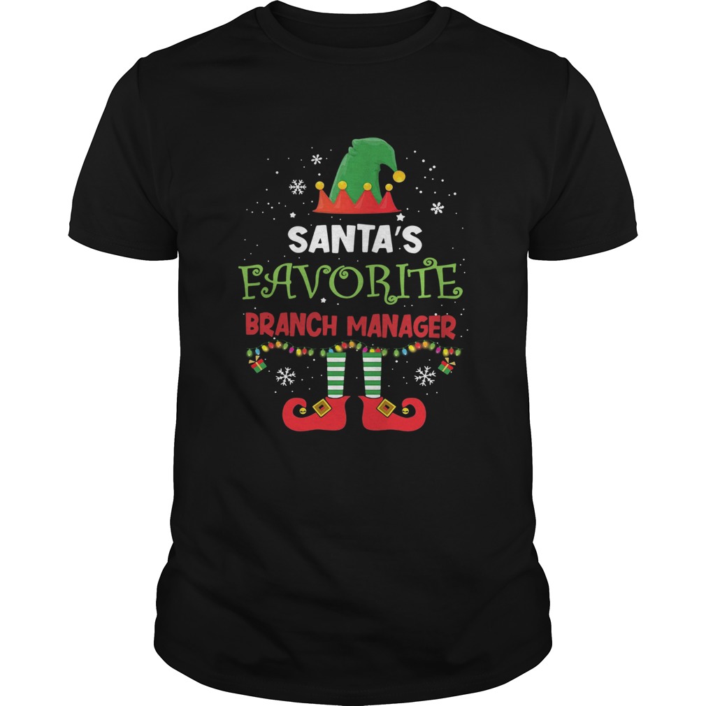 Elf Santas Favorite Branch Manager Girl Shirt