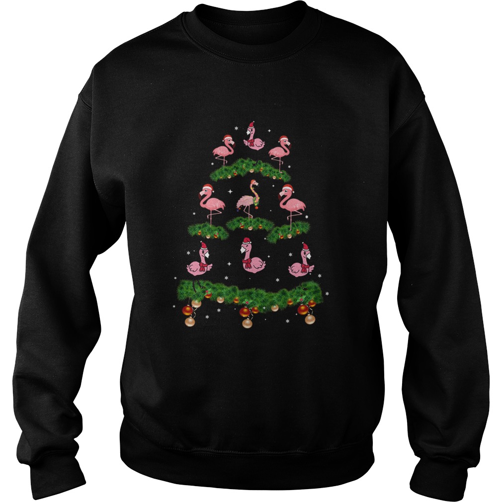 Flamingo Christmas Tree Ornament Decor Sweatshirt