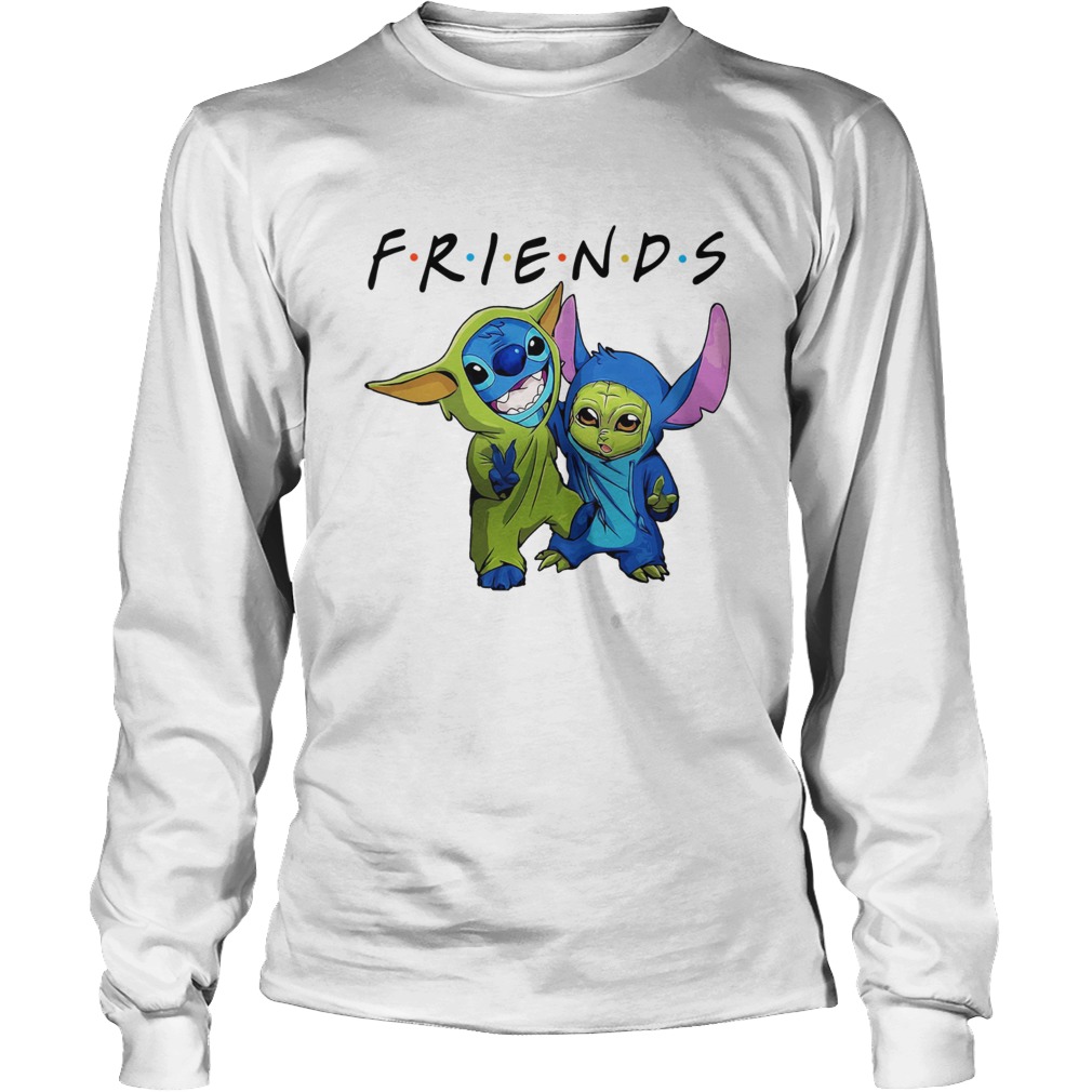 Friends baby Yoda And Baby Stitch LongSleeve