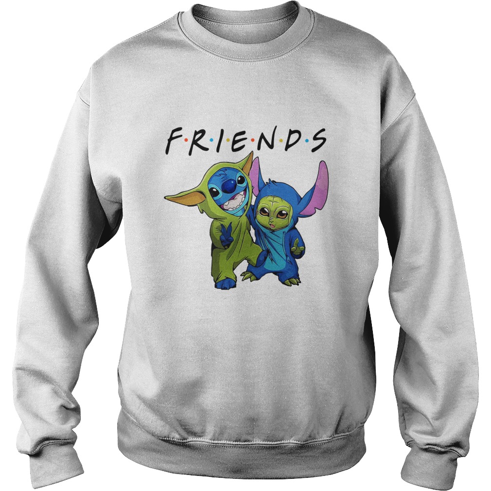 Friends baby Yoda And Baby Stitch Sweatshirt