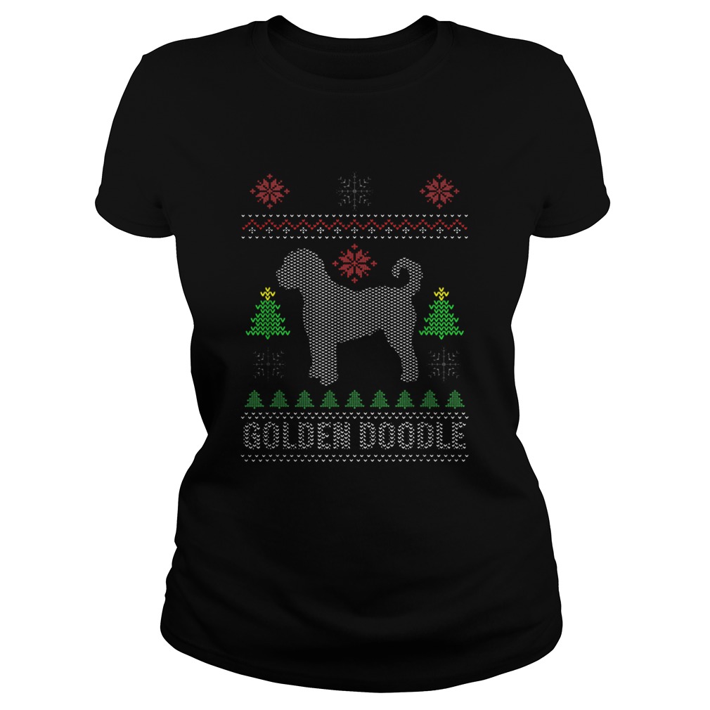 Golden Doodle Ugly Christmas Classic Ladies