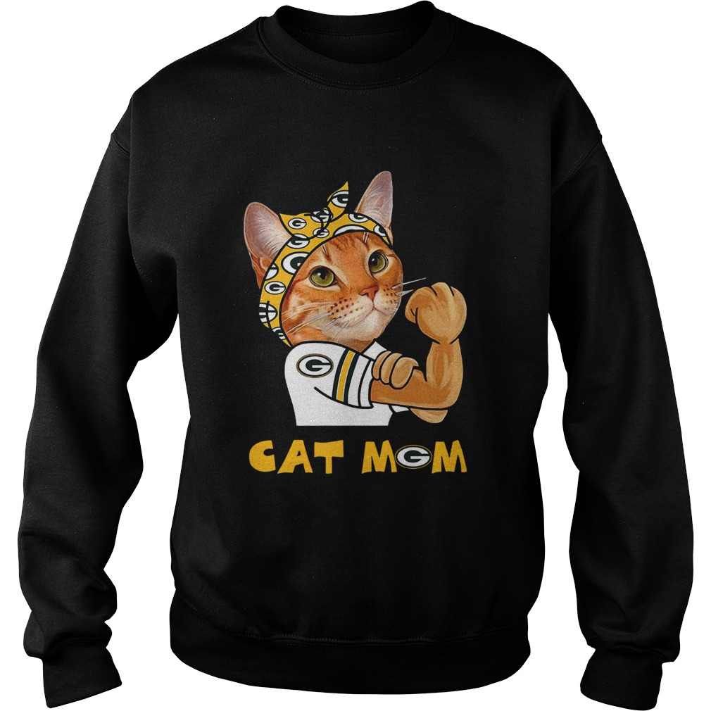 Green Bay Packers Cat Mom Sweatshirt