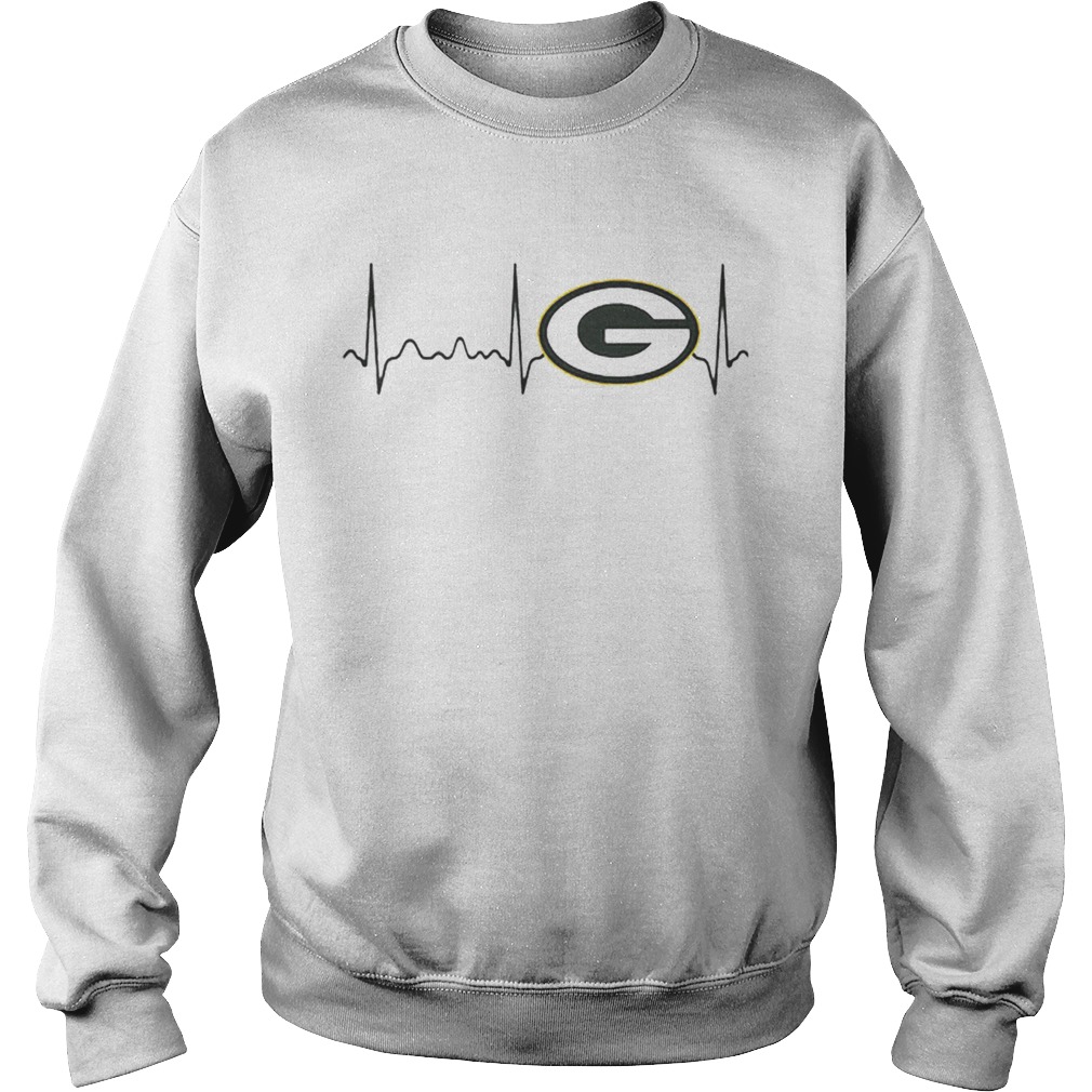 Green Bay Packers heartbeat Sweatshirt