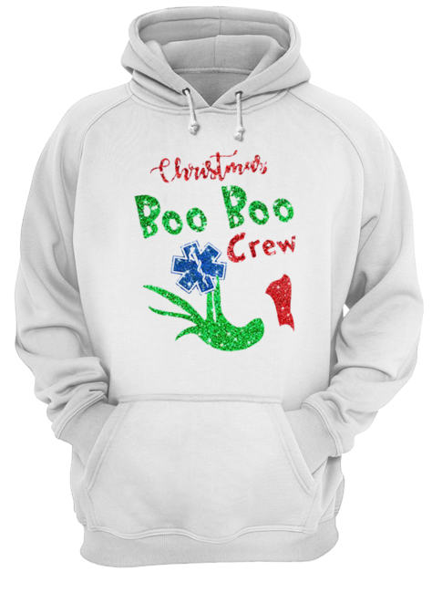 Grinch Hand Holding EMS Christmas Boo Boo Crew Unisex Hoodie