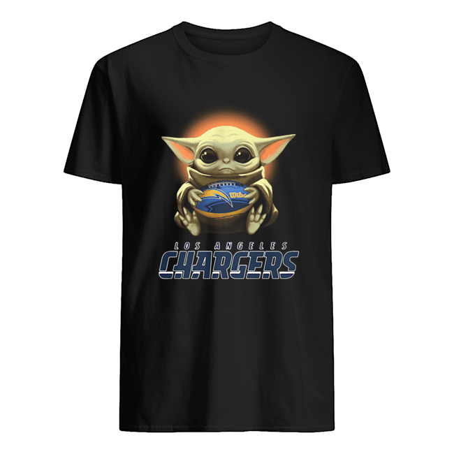 Baby Yoda Hugs Los Angeles Chargers Ball shirt - Trend Tee Shirts Store