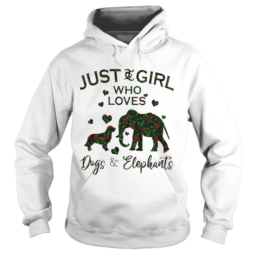 Just A Girl Who Loves Dog And Elephants Hoodie