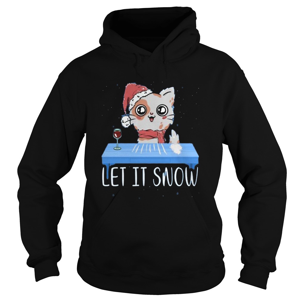 Let It Snow Santa Cocaine Cat Kitten Hoodie