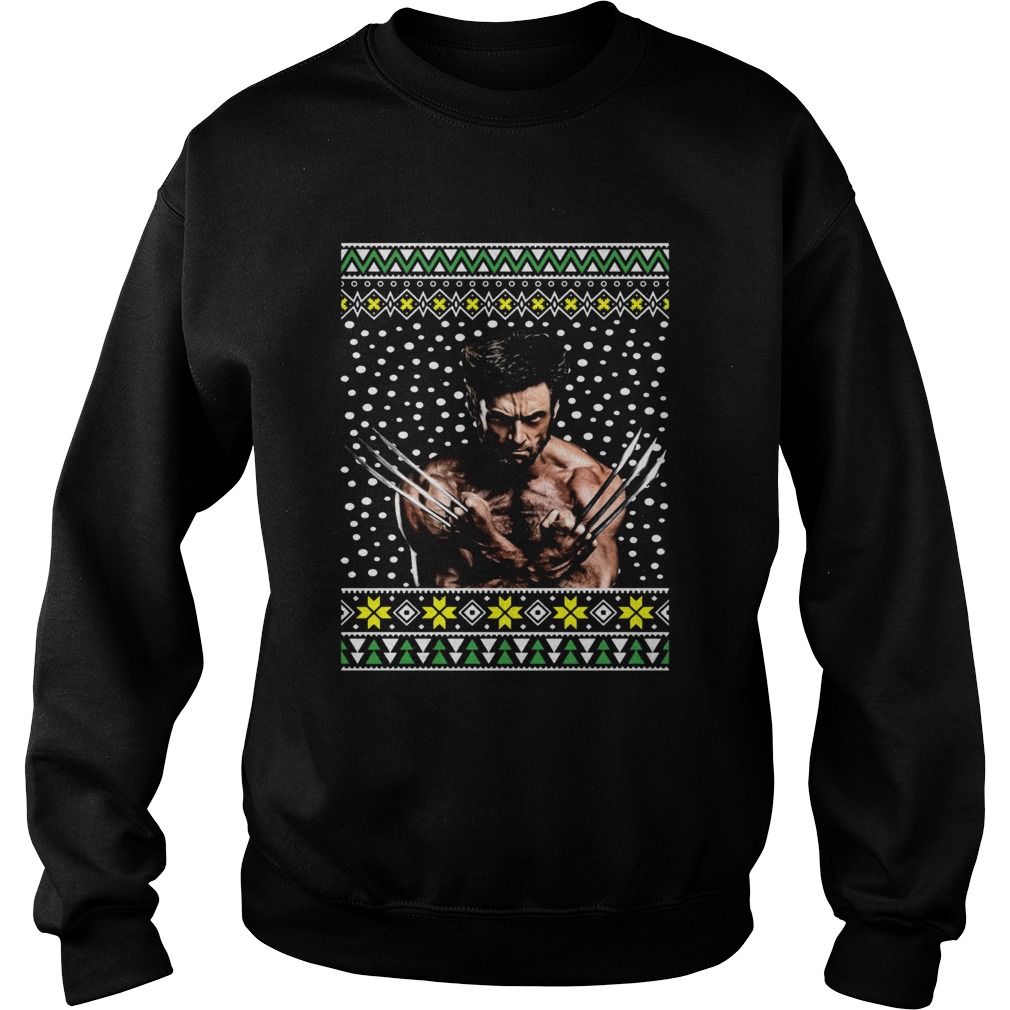 Logan Wolverine Hugh Jackman Ugly Christmas Sweatshirt