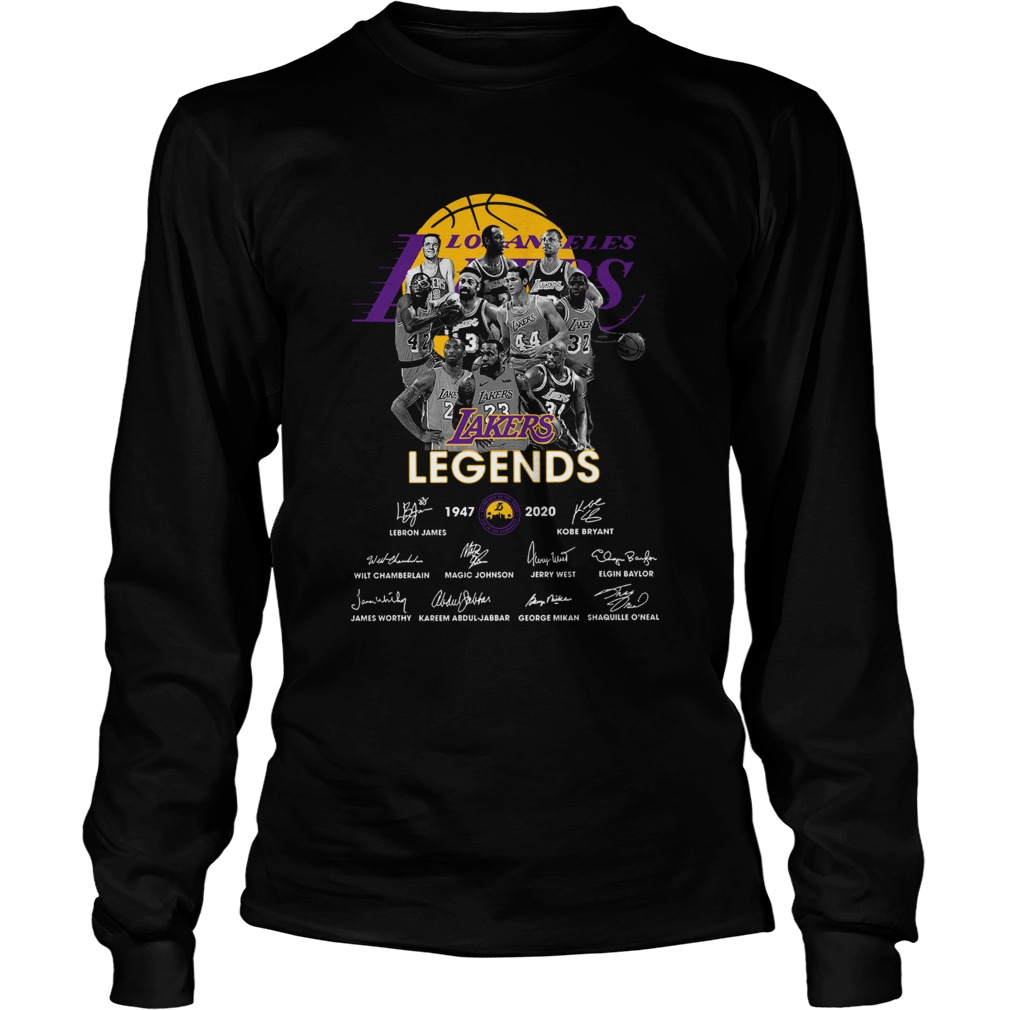Los Angeles Lakers Legends 19472020 Signatures LongSleeve