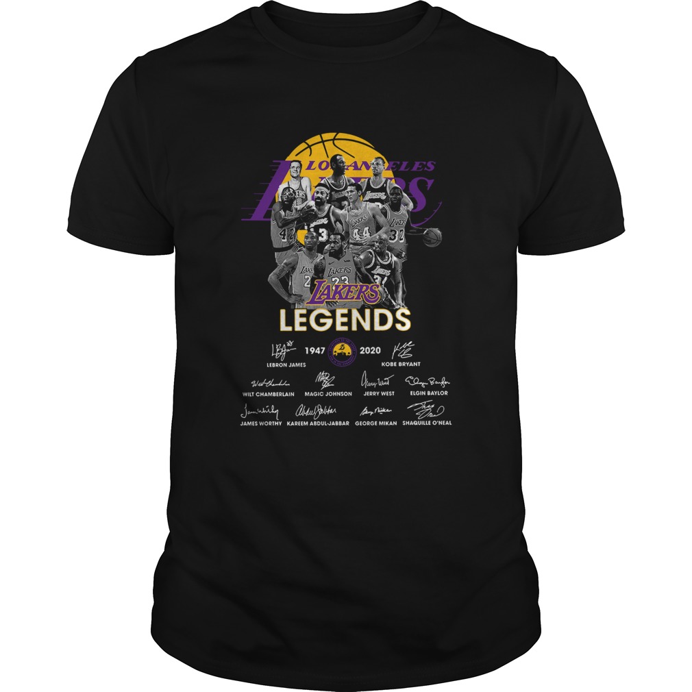 Los Angeles Lakers Legends 19472020 Signatures Shirt
