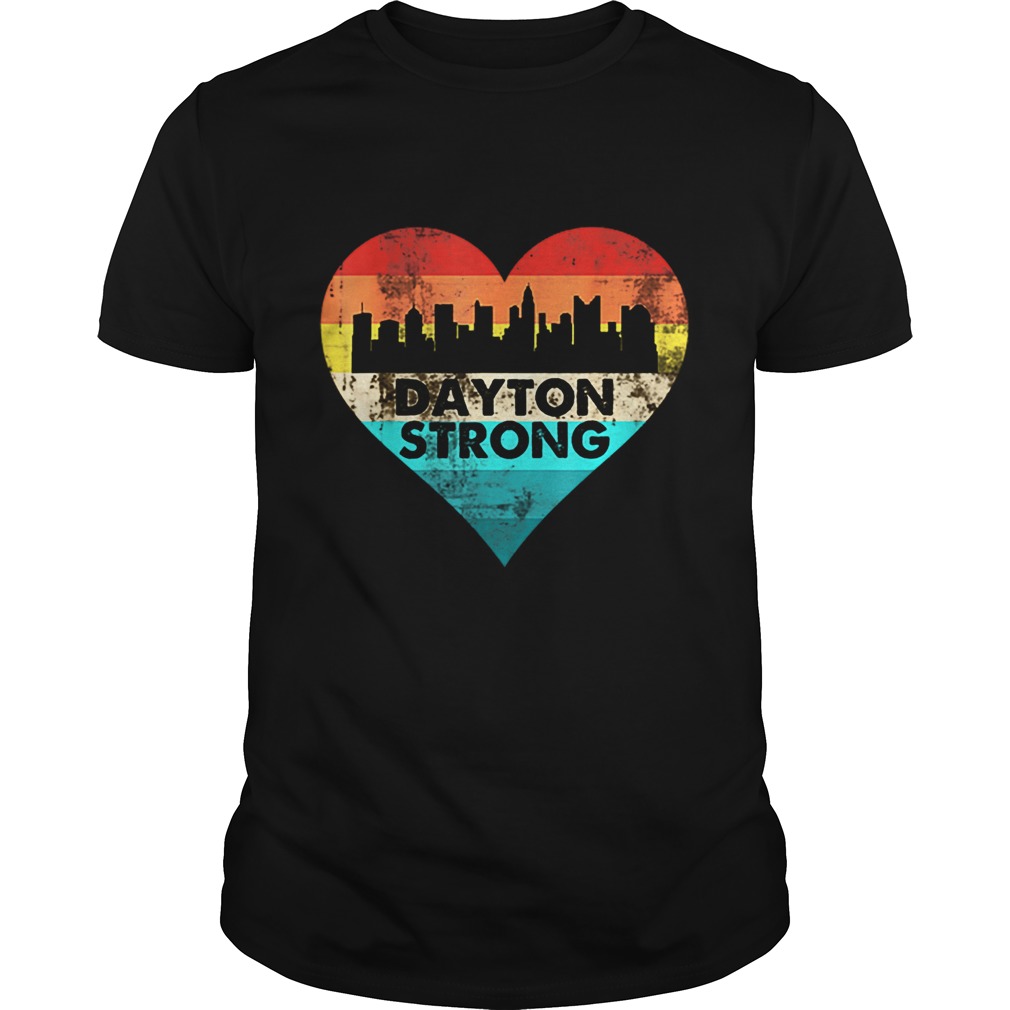 Love Dayton Strong Ohio Heart Vintage shirt