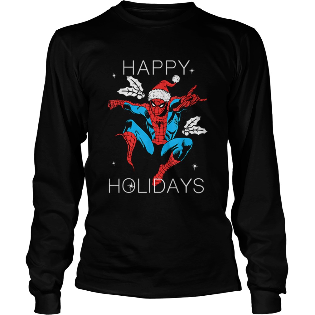 Marvel SpiderMan Happy Holidays Santa Christmas LongSleeve