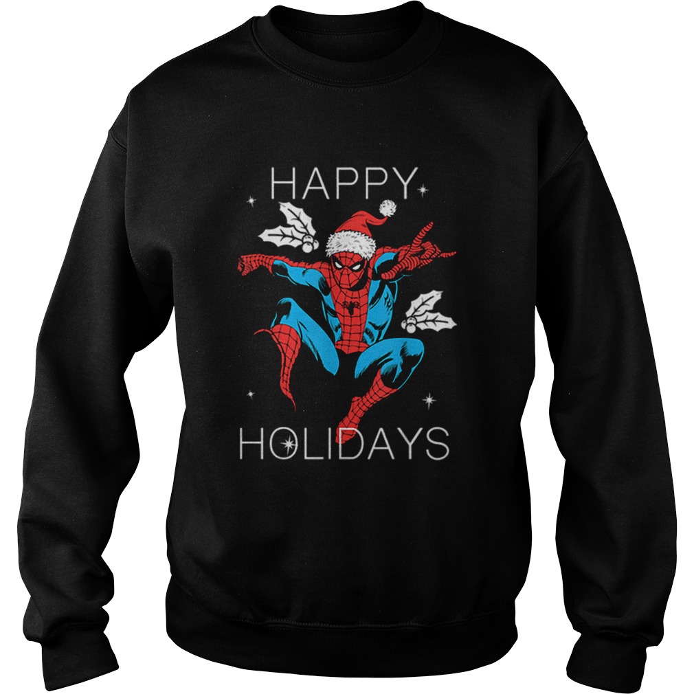 Marvel SpiderMan Happy Holidays Santa Christmas Sweatshirt