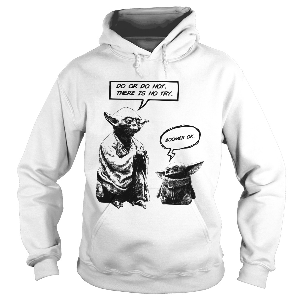 Master Yoda do or do not there is not try Baby Yoda boomer ok Hoodie