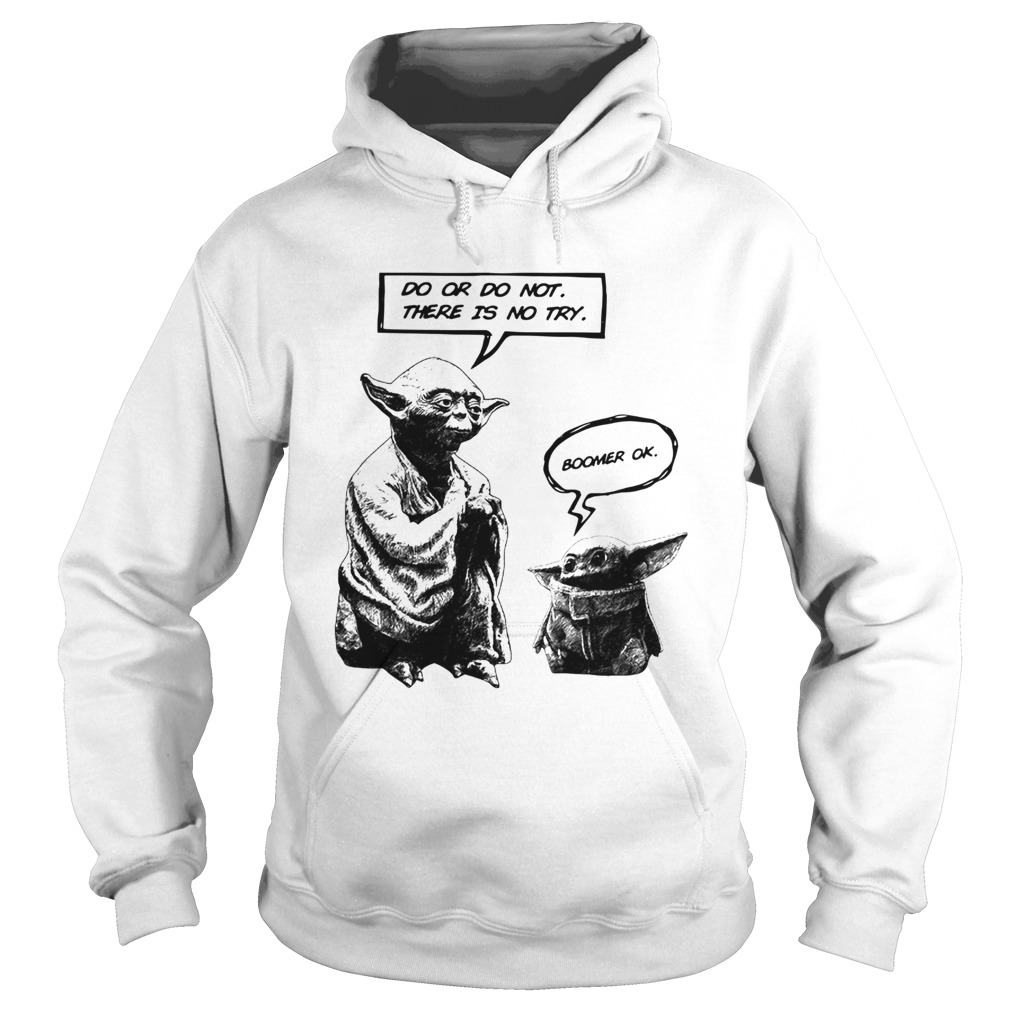 Master Yoda do or do not there is not try Baby Yoda boomer ok Hoodie