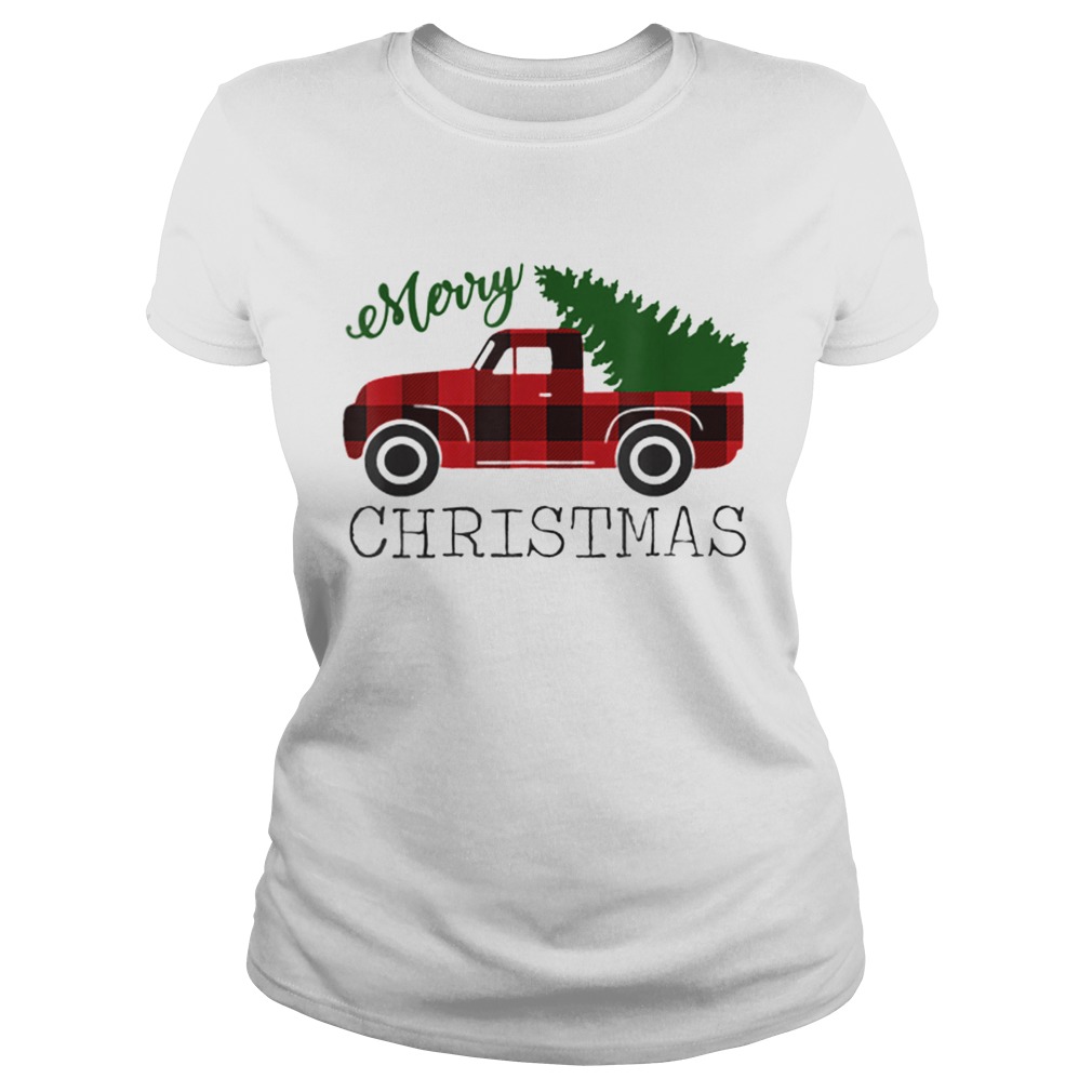 Merry Christmas Red Truck Classic Ladies