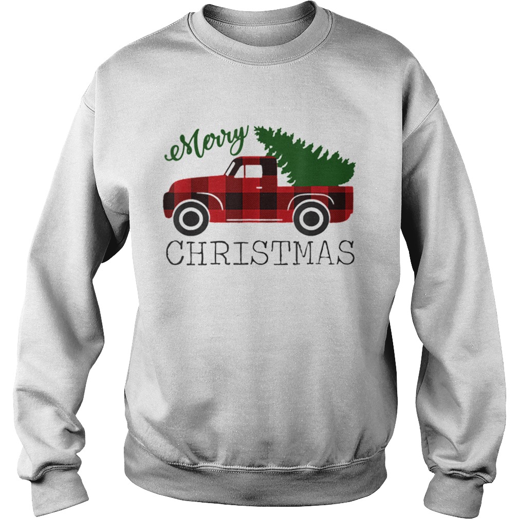 Merry Christmas Red Truck Sweatshirt