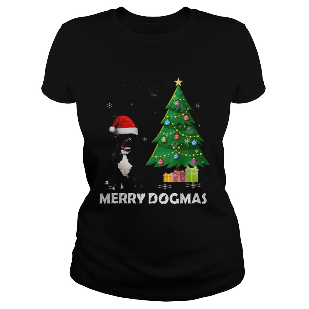 Merry Dogmas Pitbull Christmas dog decor Xmas tree Classic Ladies
