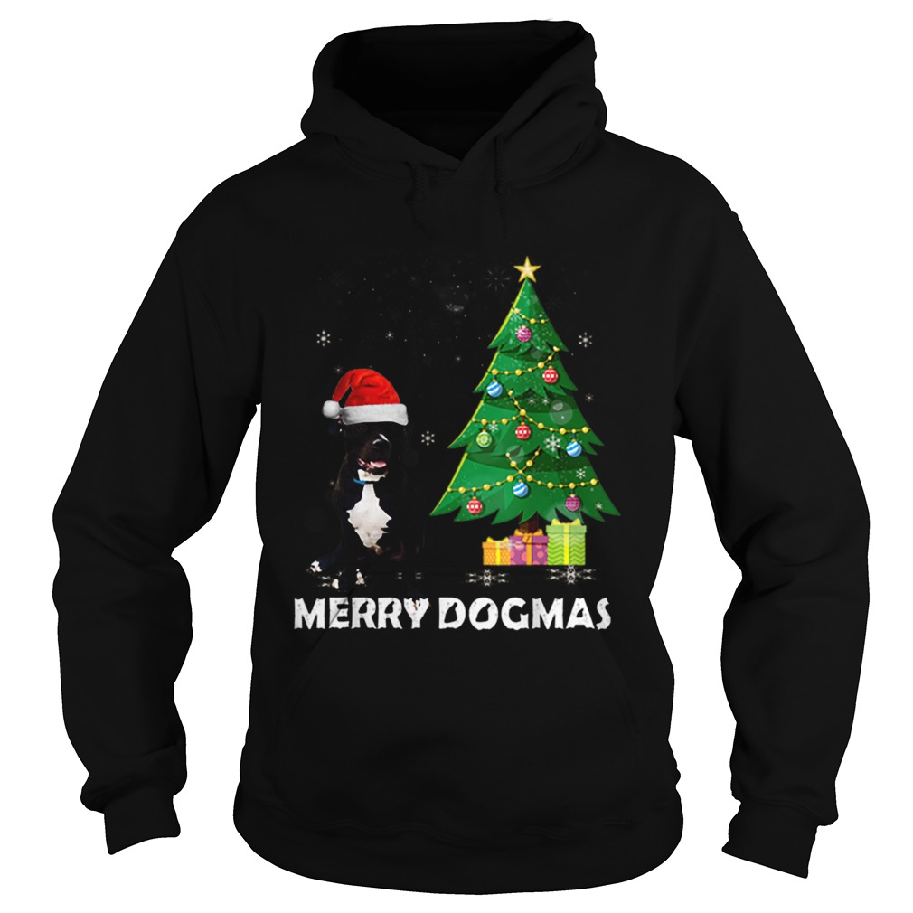 Merry Dogmas Pitbull Christmas dog decor Xmas tree Hoodie