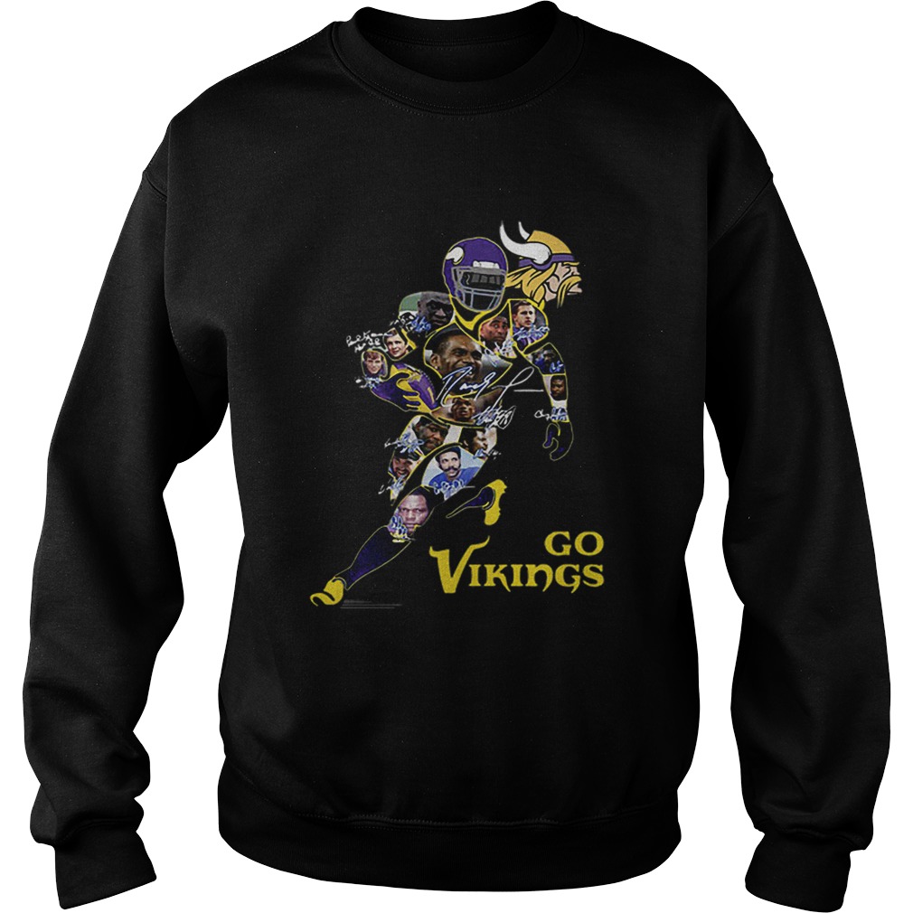 Minnesota Vikings Go Vikings signatures Sweatshirt