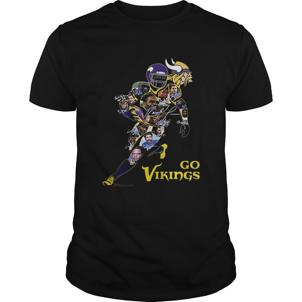 Minnesota Vikings Go Vikings signatures shirt