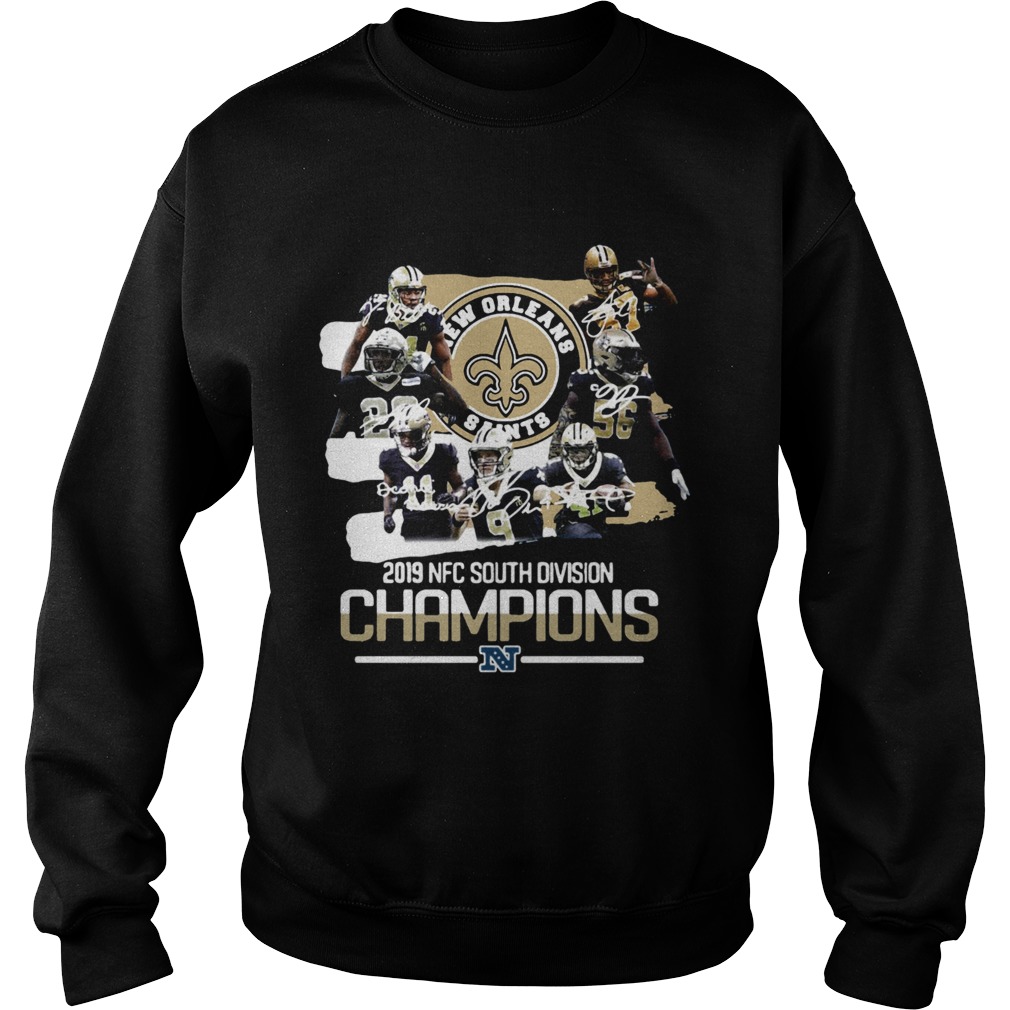 New Orleans Saints 2019 NFC South Division Champions signature Sweatshirt