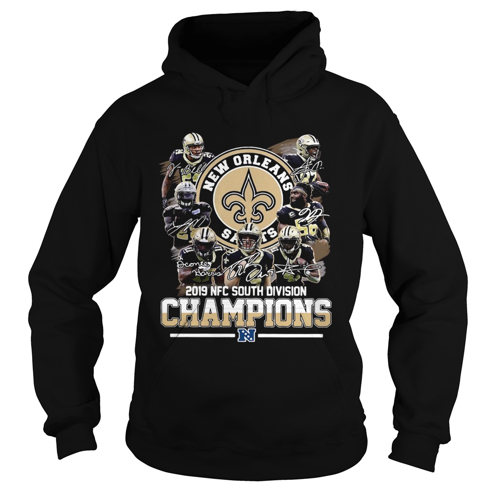 New Orleans Saints 2019 NFC south division Champions signatures Hoodie