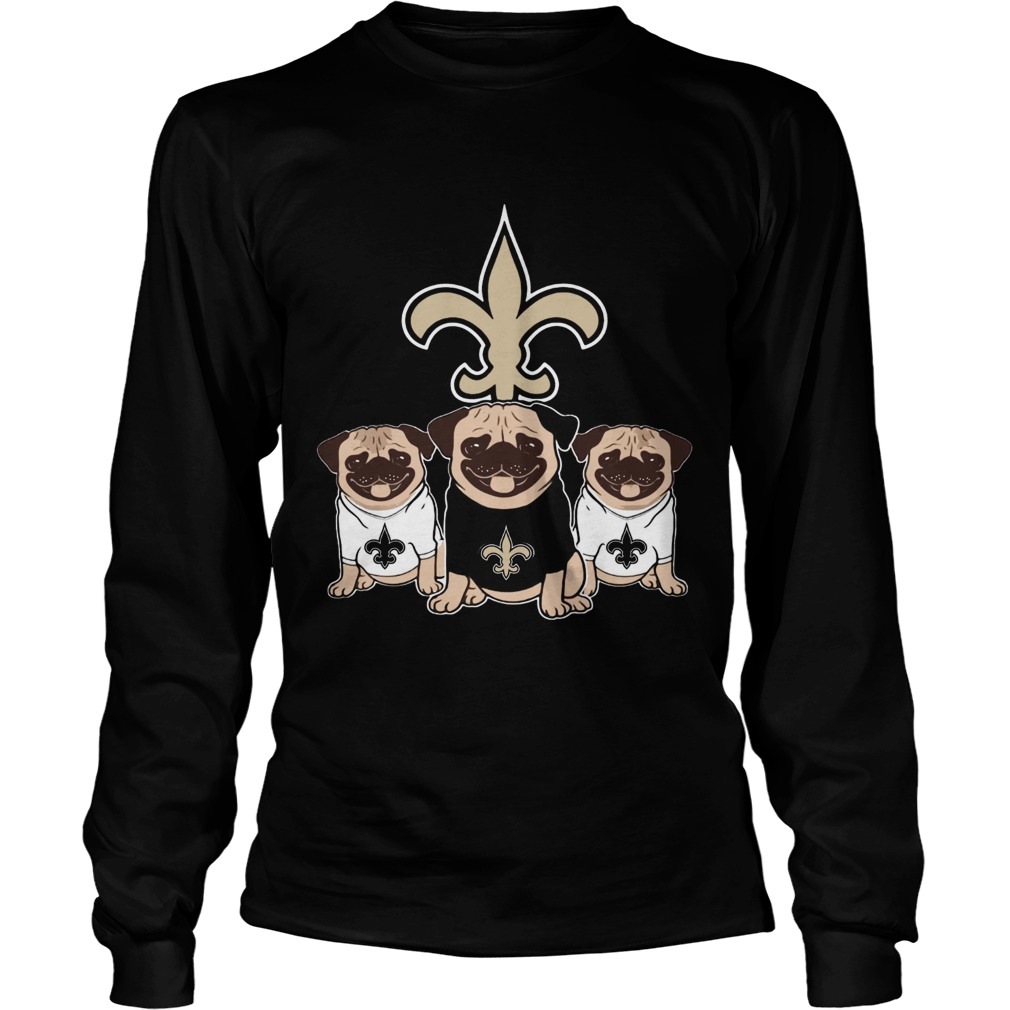 New Orleans Saints Pugs dog LongSleeve
