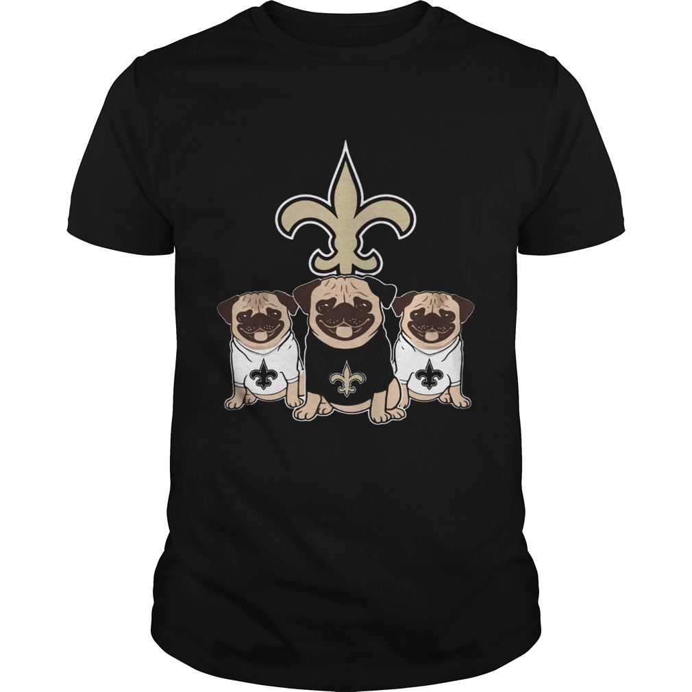 New Orleans Saints Pugs dog shirt