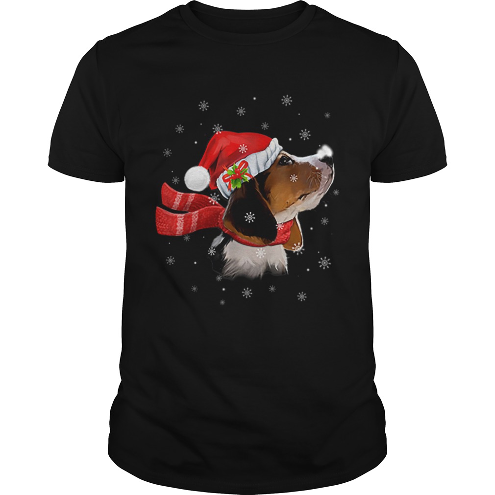 Nice Christmas Beagle Santa Hat Dog Lover shirt