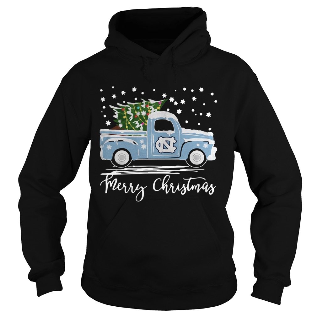 North Carolina Tar Heels Pickup Truck Merry Christmas Hoodie