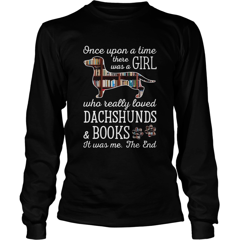 Once Upon Book And Dachshunds Crewneck LongSleeve