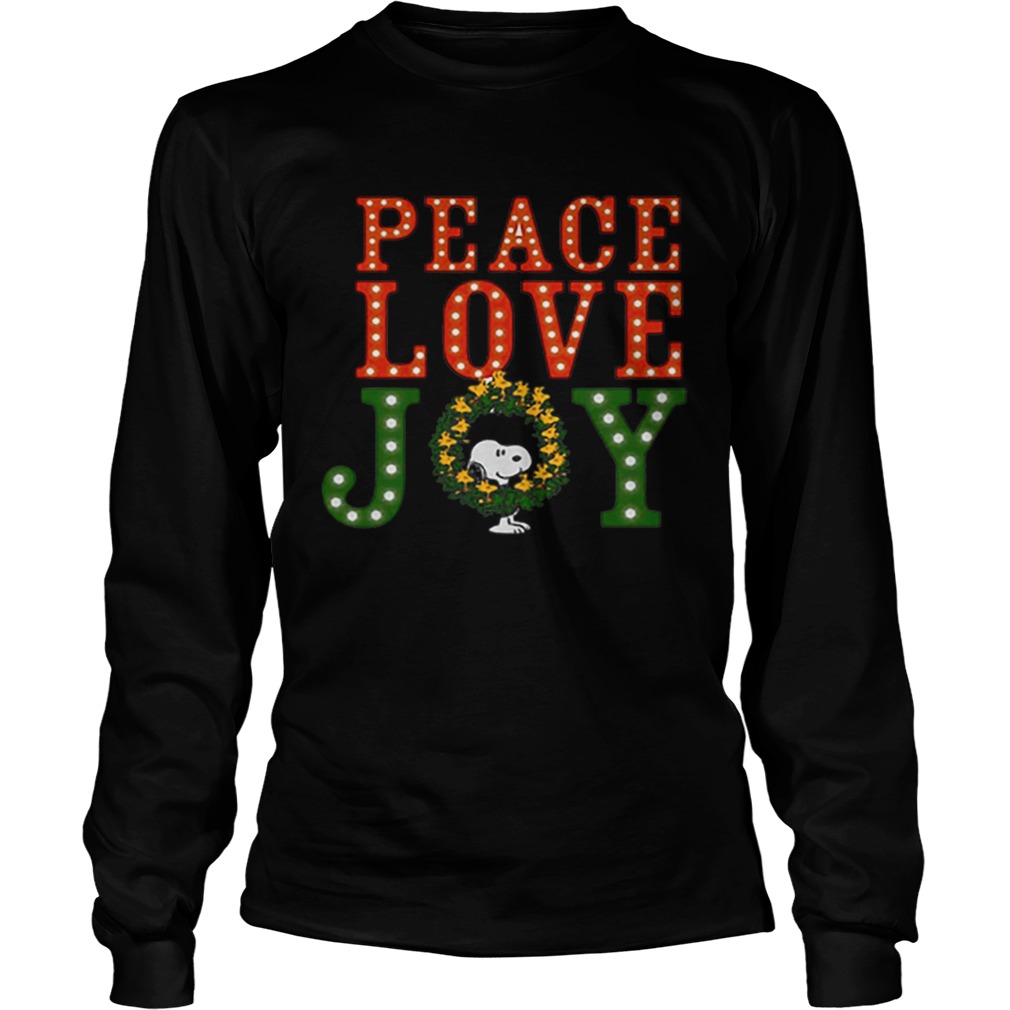 Peanuts Snoopy peace love joy Christmas LongSleeve