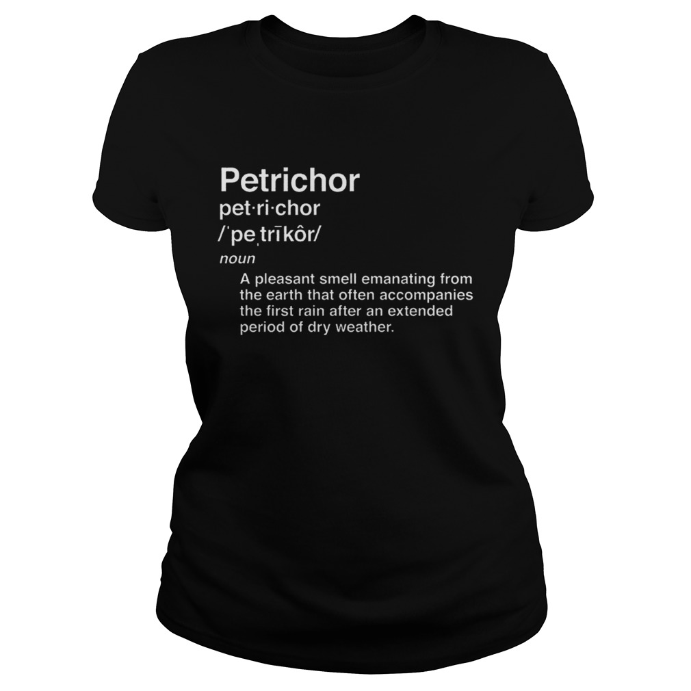 Petrichor Shirt Rain Nature Vocabulary English Classic Ladies