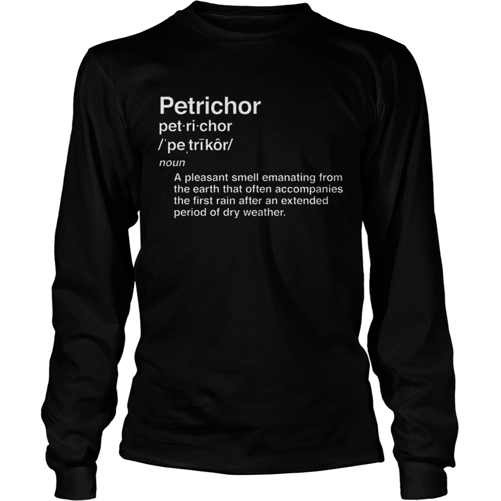 Petrichor Shirt Rain Nature Vocabulary English LongSleeve