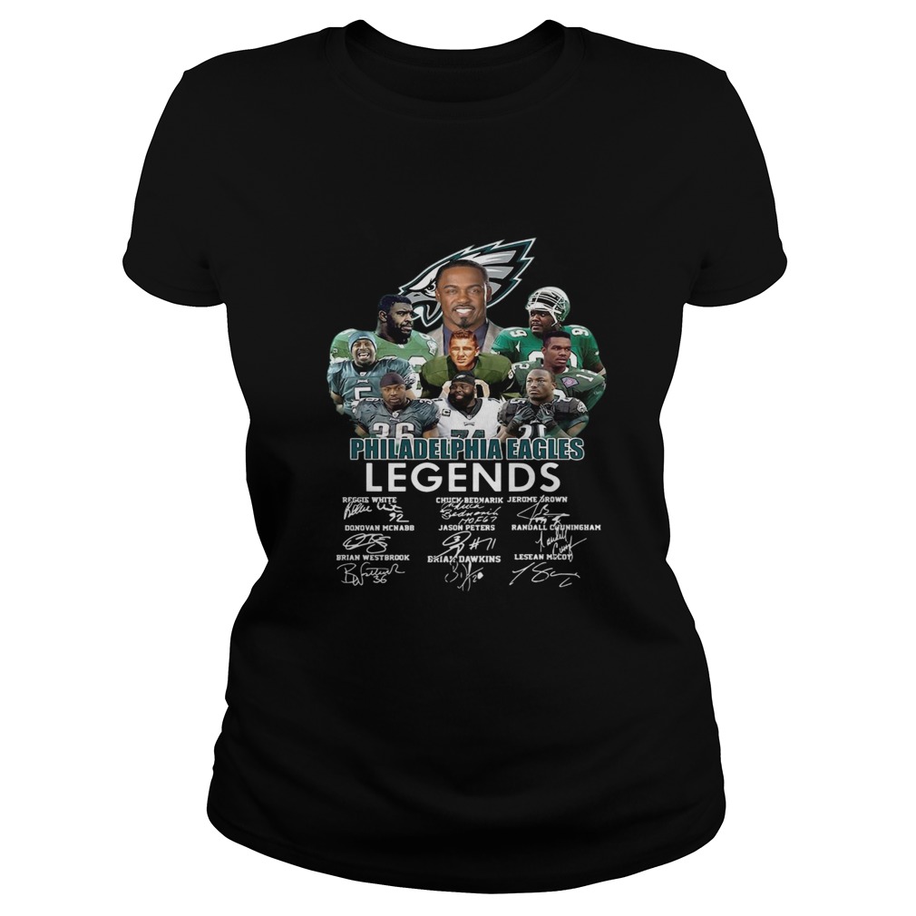 Philadelphia Eagles Legends Players Signatures Classic Ladies