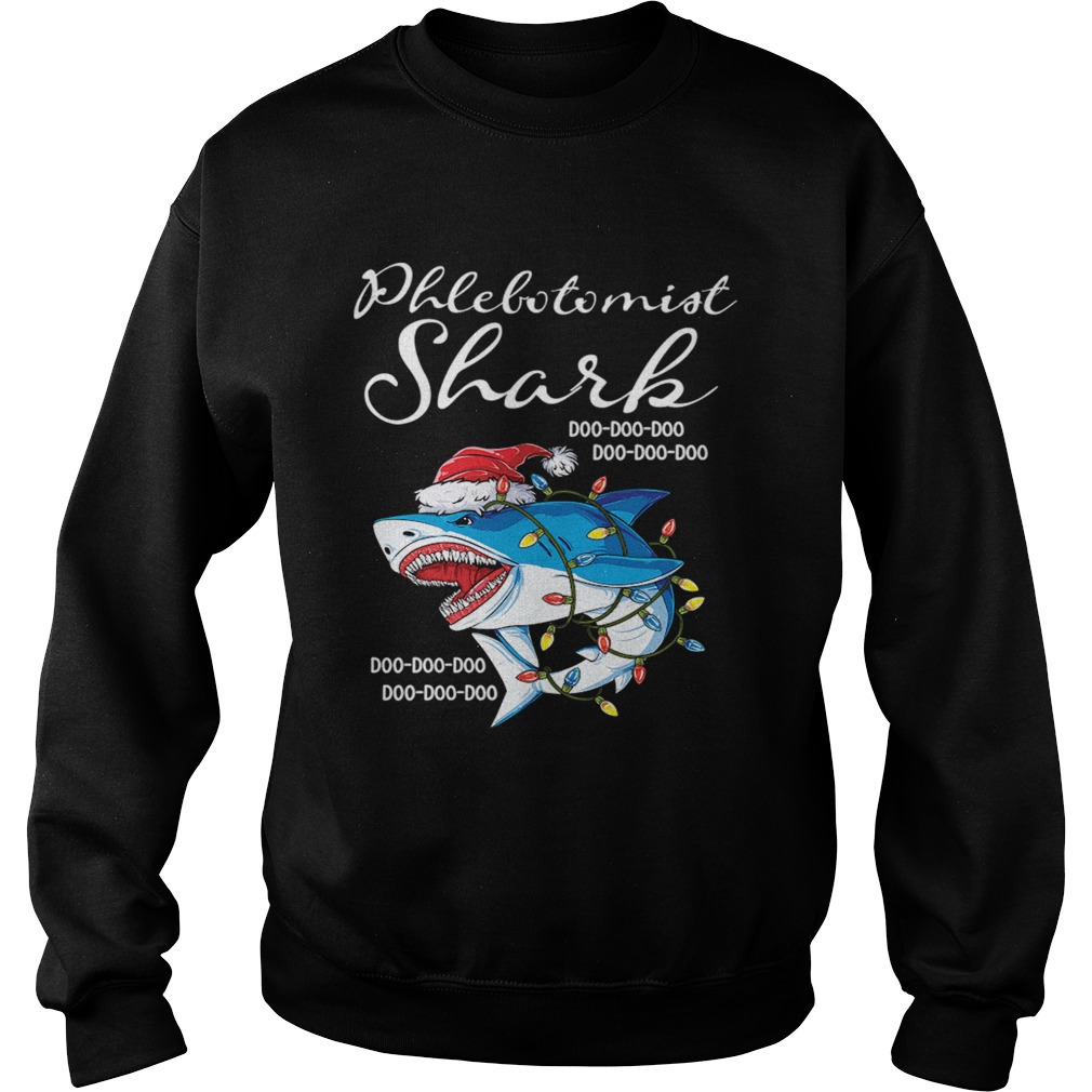 Phlebotomist Shark In Santa Hat Christmas Sweatshirt
