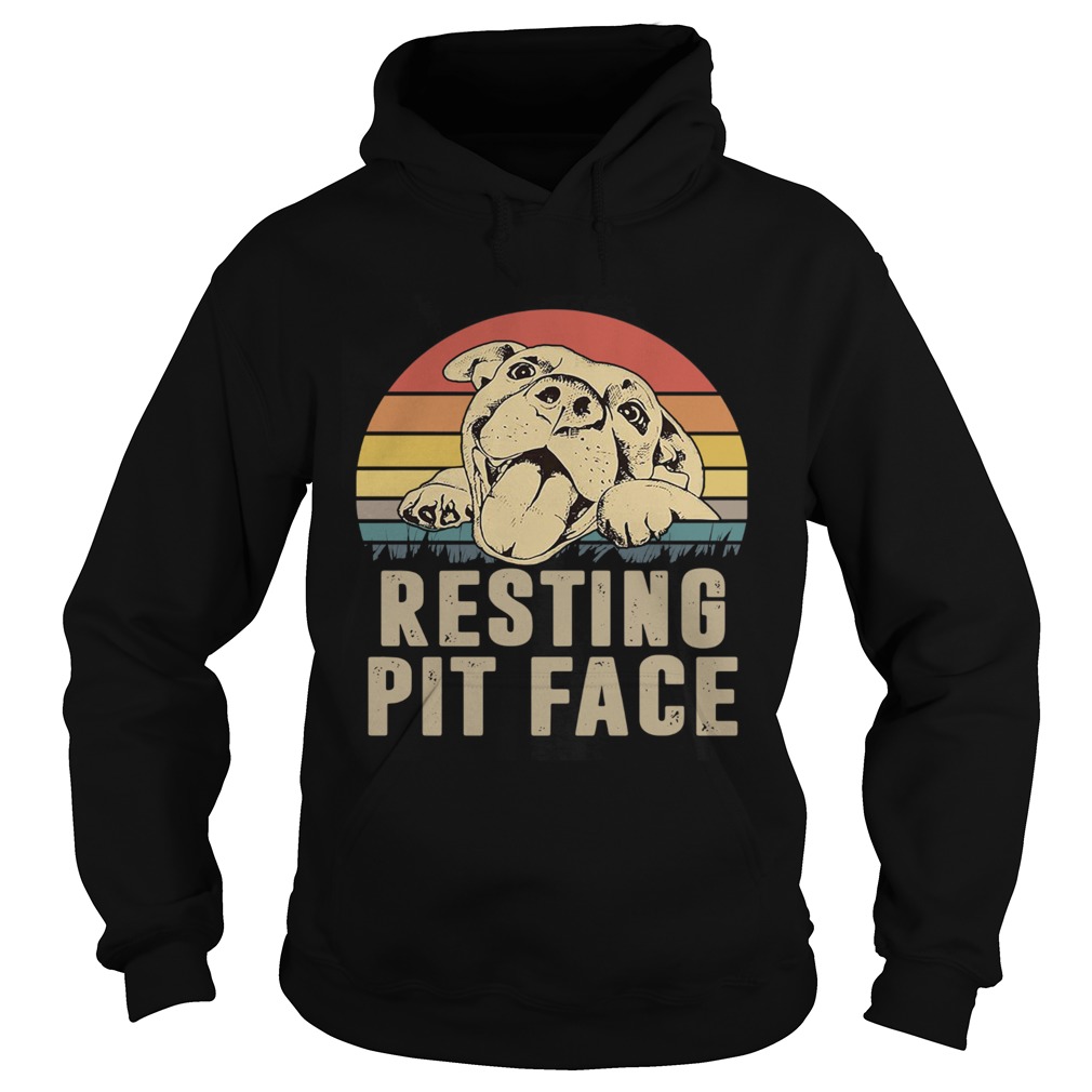 Pitbull Resting Pit Face Vintage Hoodie