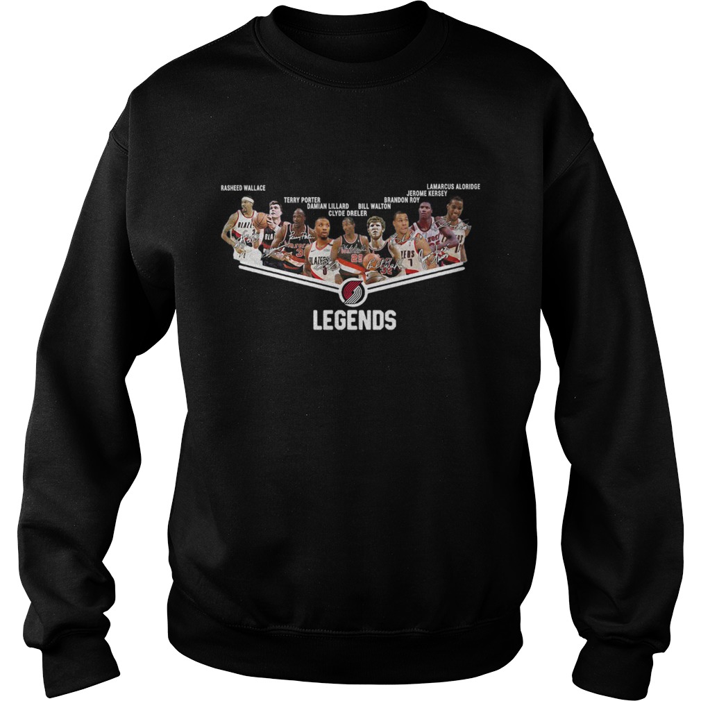 Portland Trail Blazers Legends Players Signatures Sweatshirt