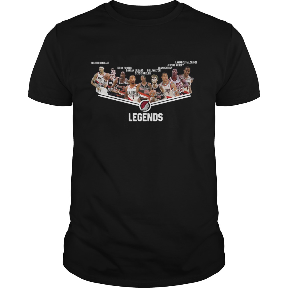 Portland Trail Blazers Legends Players Signatures shirt - Trend Tee ...