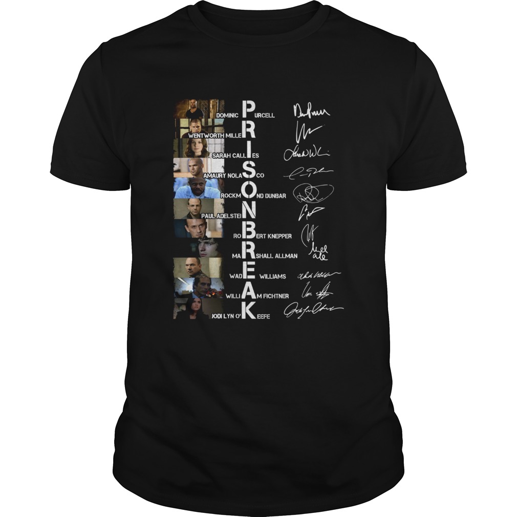 Prison Break Dominic Purcell Wentworth Miller signatures shirt